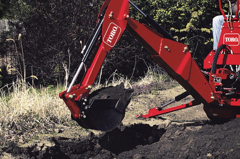 Backhoe with 13″ bucket